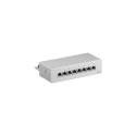 Goobay CAT 6 Mini/Desktop Patch Panel, 8 Port