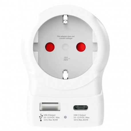 Reisiadapter Skross Europe to US USB AC20PD