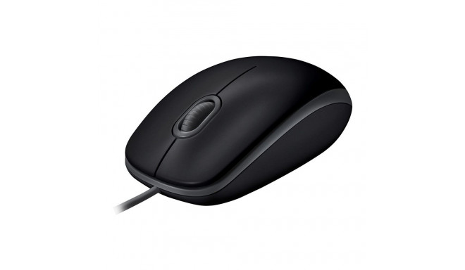 LOGITECH B110 Corded Mouse - SILENT - BLACK - USB - B2B
