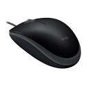 LOGITECH B110 Corded Mouse - SILENT - BLACK - USB - B2B