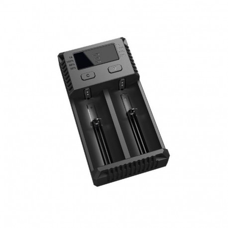 Nitecore i2 universal battery charger – dual-slot, fast charging, compatible with Li-ion, Ni-MH, IMR