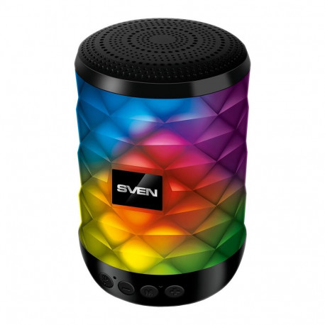 Sven Speaker SVEN PS-55, black (5W, TWS, Bluetooth, FM, USB, microSD, 600mA*h)