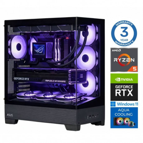 INTOP AQUA Ryzen 5 7500X3D 16GB DDR5 1TB SSD M.2 NVME+2TB RTX5060 8GB WIN11Pro