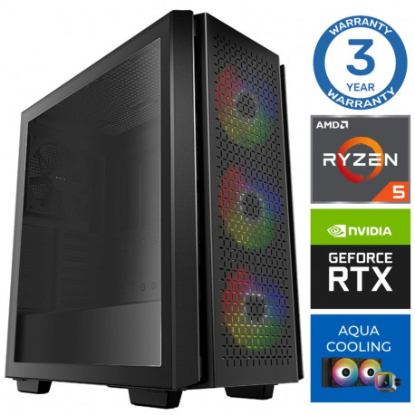 INTOP AQUA Ryzen 5 7500X3D 16GB DDR5 500SSD M.2 NVME+2TB RTX5060 8GB no-OS