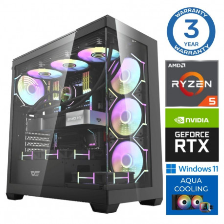 INTOP AQUA Ryzen 5 7500X3D 64GB DDR5 1TB SSD M.2 NVME+2TB RTX5070 12GB WIN11