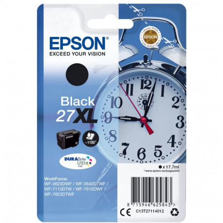 Epson Ink No 27XL Epson27XL Epson 27XL Black Schwarz (C13T27114012)