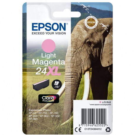 Epson Ink No 24 Epson24 Epson 24 XL hele magenta (C13T24364012)