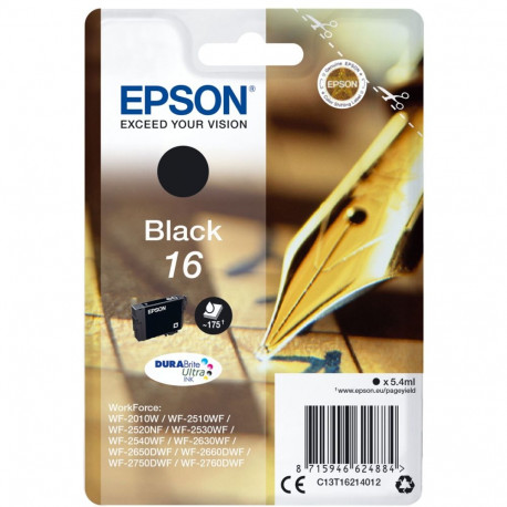 Epson Ink No 16 Epson16 Epson 16 Black Schwarz LC (C13T16214012)