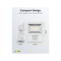 Goobay LED Outdoor Floodlight, 50 W, with Motion Sensor