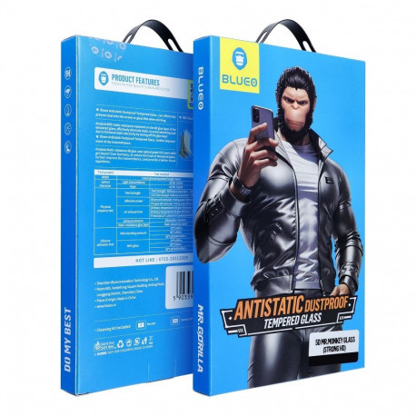 5D Mr. Monkey Glass - for Samsung Galaxy A14 4G / A14 5G black (Anti-Static Strong HD)