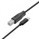 Cable USB CM-BM 1.8m black for printers