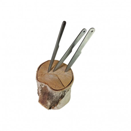 Throwing Knife Set - KAL22-SR Steel Blades 165mm Length Silver