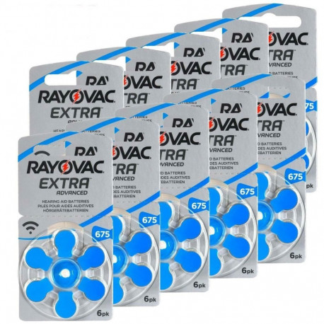 Rayovac Extra Advanced 675 batteries for hearing aids 60 pcs.