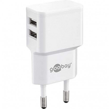 goobay dual USB charger 2.4 A (white)