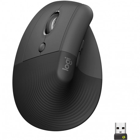 Logitech Lift, Mouse (graphite/black, left-handed, Logi Bolt, Bluetooth, Windows/macOS/iPadOS)