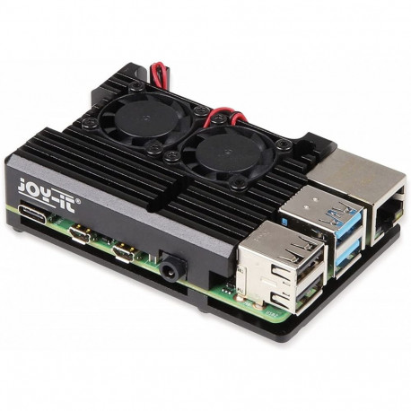 Raspberry Pi alumiiniumkorpus 4 ventilaatoriga