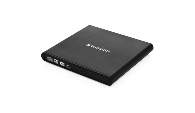 Externer Slimline CD-DVD-Brenner, externer DVD-Brenner (schwarz, USB-A 2.0)