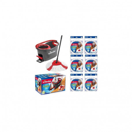 Wischmop Turbo EasyWring & Clean Box (schwarz/rot)