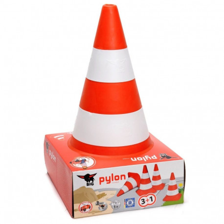 Pylonen komplekt 4tk, oranž/valge