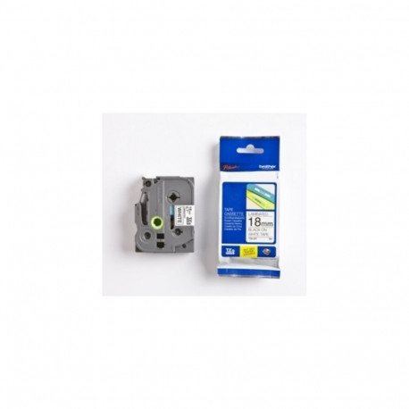 Etiketilint TZe-241 18mm jaepakend, must valgel