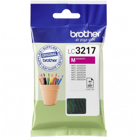 BROTHER LC3217M MAGENTA INK CARTRIDGE, 550P