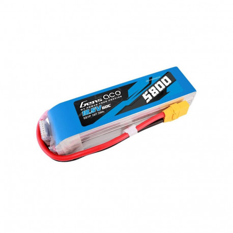 Gens ace 5800mAh 60C 18.5V 5S1P Lipo Battery Pack with XT90 plug