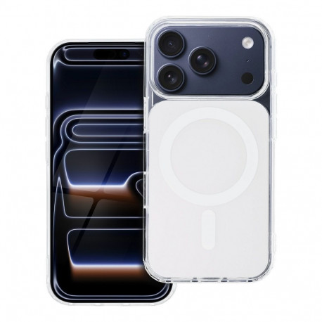 Case for Samsung A37 Clear Fusion Mag Cover compatible with MagSafe white