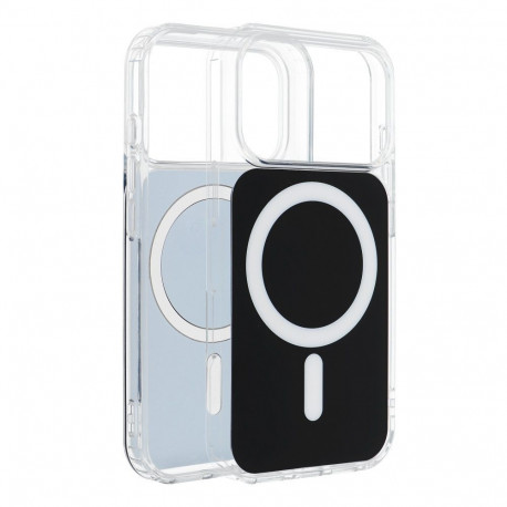 Case for Samsung A37 Clear Fusion Mag Cover compatible with MagSafe black