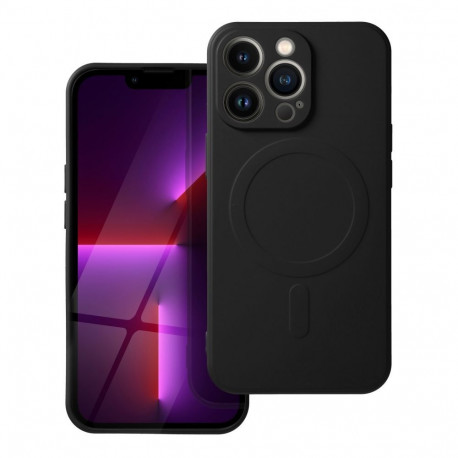 Case for Samsung A37 Silicone Mag Cover compatible with MagSafe black