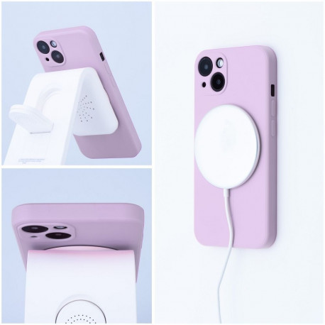 Case for Samsung S26 PLUS Silicone Mag Cover compatible with MagSafe pink