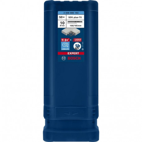 EXPERT Hammerbohrer SDS-plus-7X, Ø 10mm, 50 Stück (Arbeitslänge 100mm)