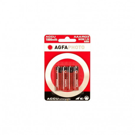 AgfaPhoto Batterijen 1x4 Akku NiMh Micro 1000 mAh Rechargeable battery Nickel-Metal Hydride (NiMH)