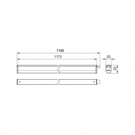 LUMINAIRE 13W 3000/6500K 1200LM 120CM