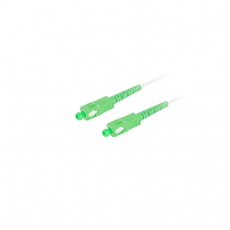 FIBER OPTIC PATCHCORD SM SC/APC-SC/APC SIMPLEX 15M LSZH G657A2 3.0MM WHITE LANBERG