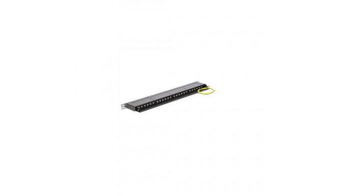 Patchpanel 24P Cat.6 / 0.5 HE (schwarz)