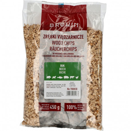 Wood chips for smoking/grilling, beech, 450 g, class 8 BROWIN 780830