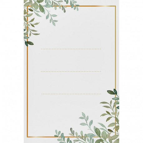 Isekleepuvad sildid 60x90 mm pudelitele, purkidele, kingitustele lilleline disain - 20 tk BROWIN 660