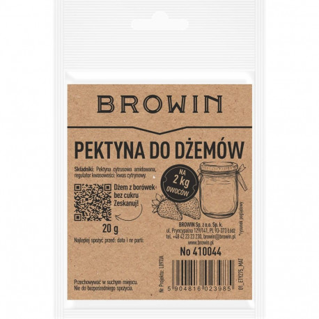 Pectin for Jam BROWIN 410044 Citrus-Based, Amidated, Gelling Agent, 20 g
