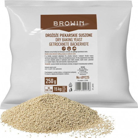 Dried baker’s yeast BROWIN 409225, 250 g