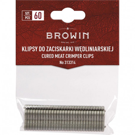 Browin 313314, 60 pcs hog rings for pliers, 1.7cm, 0.2cm, 0.7cm, 0.5g, metal