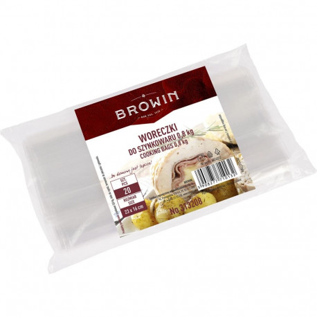 Browin 313208, 20 tk küpsetuskotid 0,8 kg singipressile, 16x23 cm, PE-kile, 0,04 mm, kuni 90°C