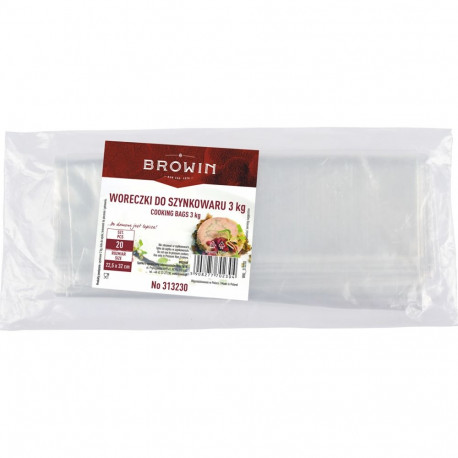 Küpsetuskotid 3kg press-singi valmistajale BROWIN 313230, 22.5x32 cm, kuni 90°C, 20 tk.