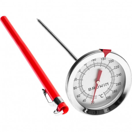 Browin 101000 toitetermomeeter, 17,5cm, 10-300°C, analoog, nõelproov, valge sihverplaat, ainult °C
