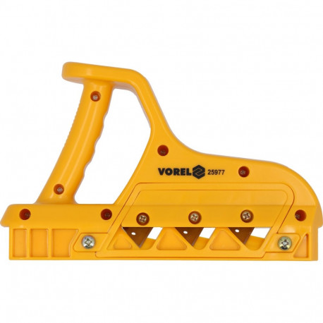 Ģipškartona ēvelis VOREL 25977 52x20 mm, 45°/60°, ABS, 10 rezerves asmeņi