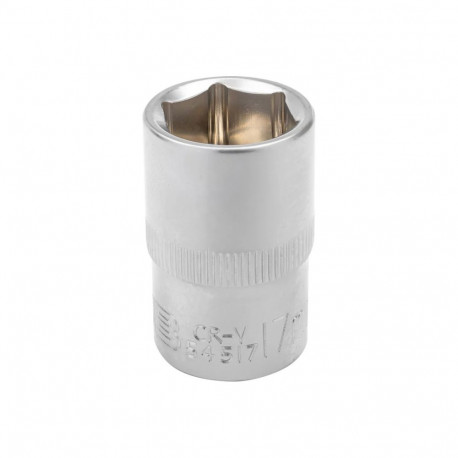 JCB JCB-54517, 6-point socket, 17mm, 1/2", CrV, metric