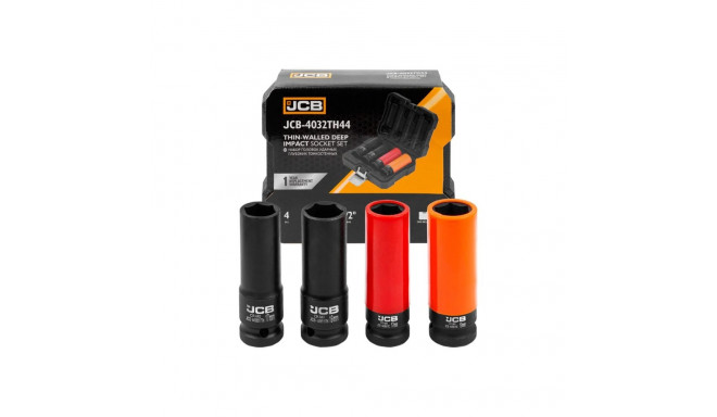 Jcb Impact Socket Set JCB-4032, 4 pcs, 1/2", CrMo, 6-point, plastic case