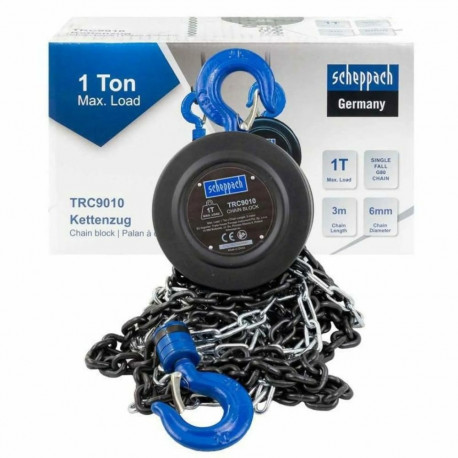 Winch SCHEPPACH SCH-TRC9010 1t 3m chain stationary 360° rotation carbon steel