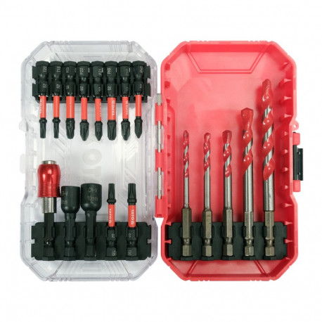 Yato IMPACT BIT SET YT-04615, 18pcs, PZ, T, PH, 4-10mm, S2, #45 carbon steel, hex 1/4"