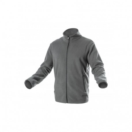 Hogert HT5K382-S men's fleece jacket, S, 100% polyester, 290 g/m², 2 zippered pockets, elastic cuffs