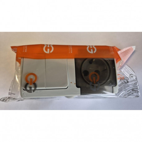 Elektriskais bloks ar caursp. vāku IP54, 2t., ar saz., 01071300-190183, GÜNSAN